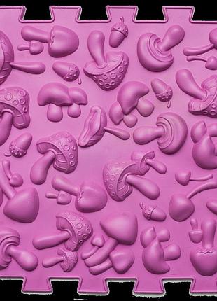 Килимок масажний пазли мікс гриби 1 елемент 26x26 см