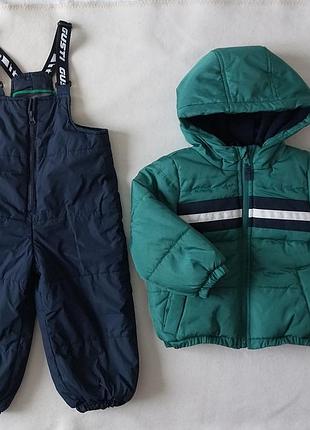 Зимний комбинезон, комплект куртка oshkosh и полукомбинезон gusti, размер 92, 2t, 86-92, на 18-24 мес и дольше.