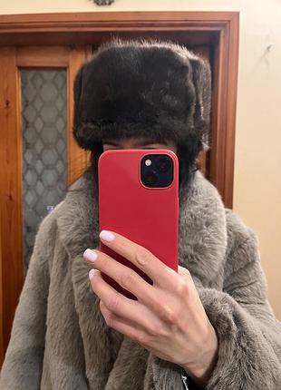 Винтажная норковая шапка