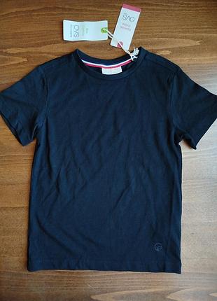 Футболка детская новая хлопковая черная на 4-5 лет ovs