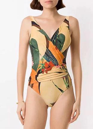 Суцільний купальник в квітковий принт