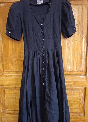 Красивое винтажное платье,халат, лен.