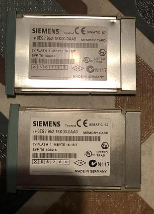 Siemens memory card simatic s7 6es7 952-1kk00-0aa0 5v volts 1 mb 16 bit карта памяти