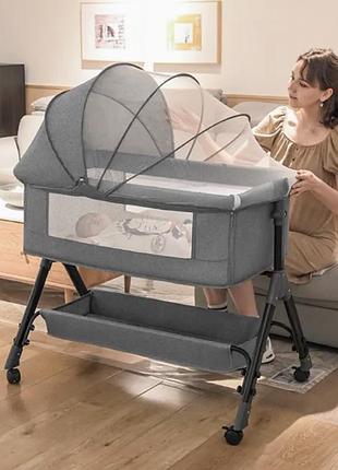 Ліжечко дитяче з великим кошиком для зберігання 4 в 1