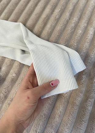 Жіночий білий  лонг в рубчик  s-m 10