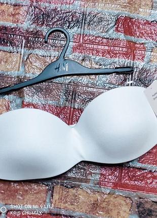 Арт.0761 бюстгальтер жіночій h&m бандо гладкий без кісточкок розмір євро 75а
