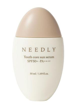 Солнцезащитная крем-сыворотка тройного действия needly youth core sun serum spf 50+ pa++++
