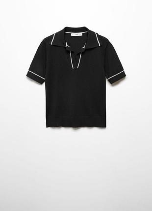 Mango футболка джемпер поло з комірцем хс