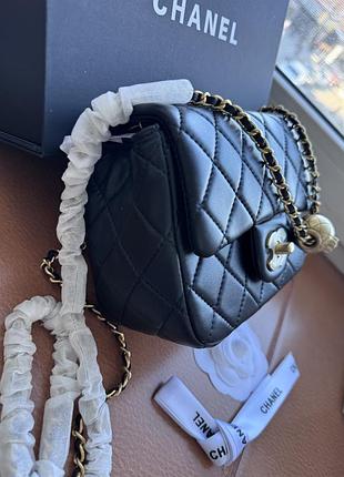 Сумка кожаная mini flap 10