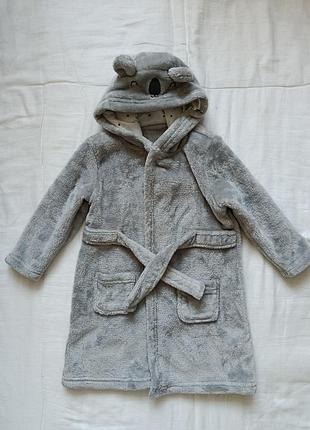 Махровый халат мишка tu 18-24 месяцев 92 см рост