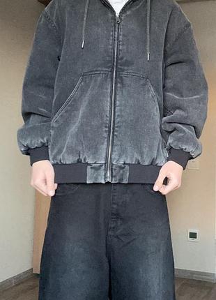 Оверсайз бомбер distressed 4