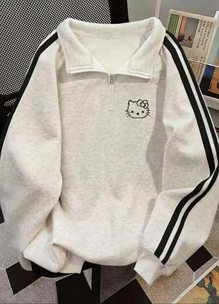 Серый свитшот из хелоу котти
