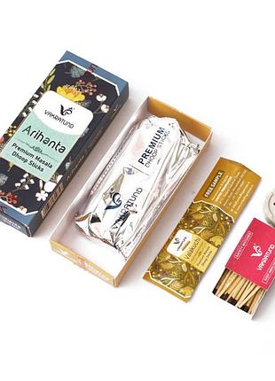 Ароматические палочки united fragrance arihanta masala dhoop 17 палочек, безосновные палочки