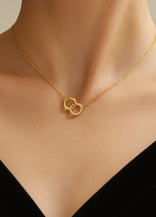 ✨ серебряное колье с кубическим цирконом 💎 | позолота для вишуканого стилю