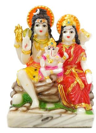 Статуэтка шива паривар 17 см высота символизирует гармонию, семейное благополучие, духовное развитие, защиту