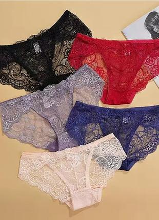 Набор женских кружевных трусиков 5 пар