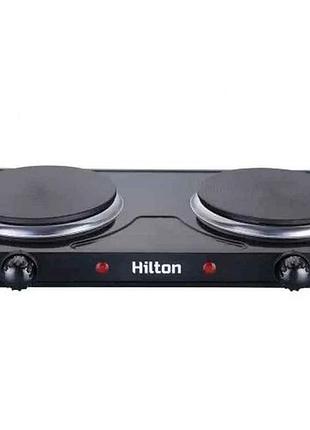 Електроплита , 2 к.,1500 вт 1000 вт, блин , чорна hec-251 тм hilton