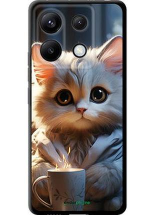 Чохол на xiaomi redmi note 13 pro 5g білий кіт "5646b-3392-7673"