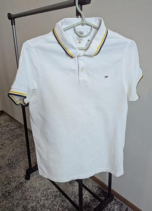 Поло біла л комірець