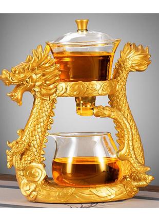 Сервіз лінивий чай "дракон на хвилях", магнітний поцілунок, чайний сервіз, чайник кунг фу