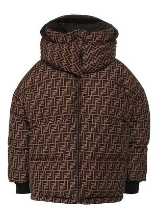 Двобічна !!!! куртка пуховик  з актуальними шоколадним кольором