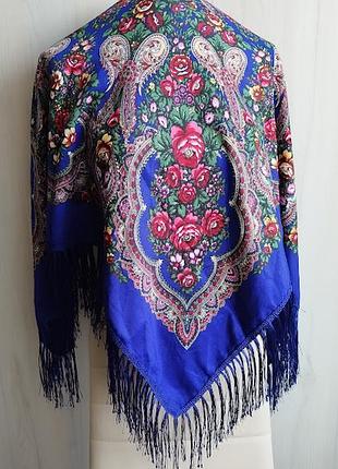 Украинский народный платок, платок с бахромой, украинский платок, разные цвета