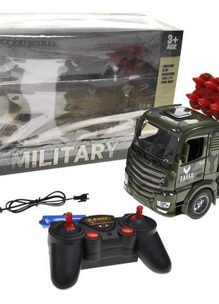 Машина военная на радиоуправлении, аккумулятор, со светом, в коробке yf3111 р.35,5*12*19см