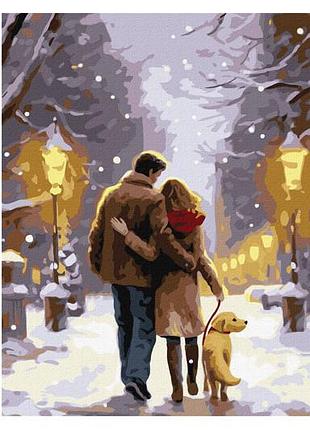 Набор для росписи по номерам 40x50 см kho8348 "семейная прогулка" ideyka