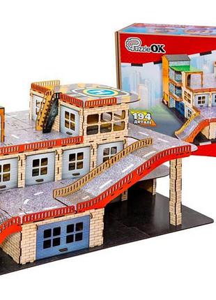 Деревянный арт-19438 "паркенг no2" 194 дет., размер паркинга 64.5х81х38 см, размер упаковки 46.5х30.5х15 см puzzleok