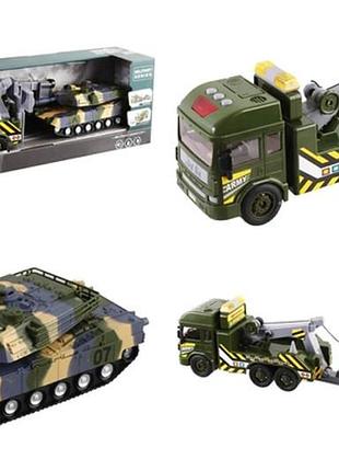 Эвакуатор с танком инерционный, озвученный со светом в коробке rj3367 р.58*12*17,5см