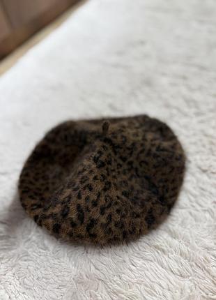 Берет леопардовий жіночий