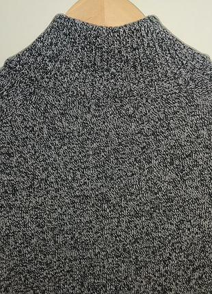 Кофта zip lands end шерсть гольф серый uniqlo massimo dutti 4