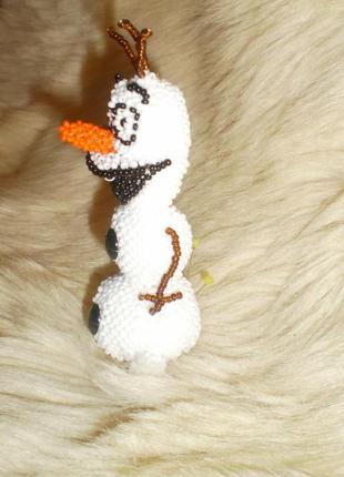Брелок прикраса на ялинку сніговик олаф\брелок украшение на елку снеговик4 фото