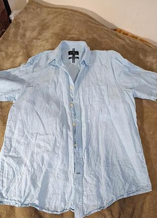 Сорочка ,l,💯льон, довжина 74, груди 118, плечі 48см