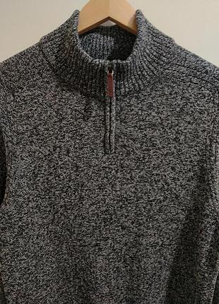 Кофта zip lands end шерсть гольф серый uniqlo massimo dutti 10