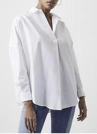 Стильна котонова сорочка блуза оверсайз h&m