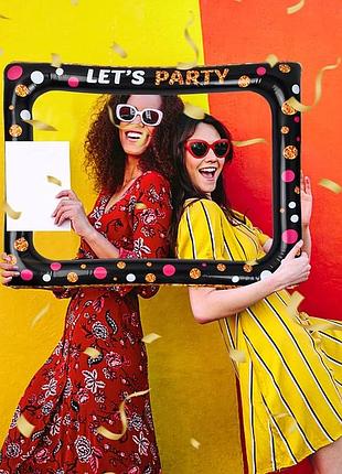 Дві надувні  фоторамки для вечірки реквізит для селфі декорація до свята 78 на 58 см