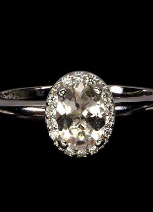 Каблучка срібло 925 натуральний морганіт