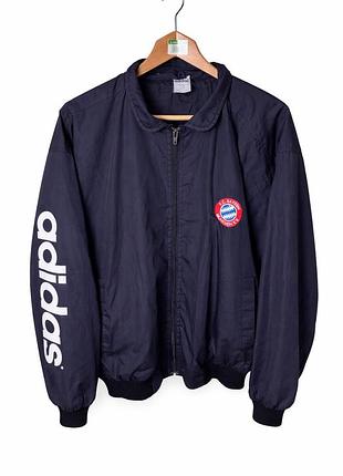 Vintage men's 1990/91 adidas fc bayen munich black bomber track jacket size l чоловіча курточка фк баварія мужская курточка бавария розмір л