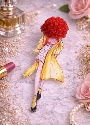 ✨ стильна броша із серії fashion lady ✨