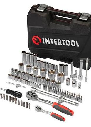 Набор инструмента intertool 1/4" x 1/2" x 94ед red (et-9094) 3