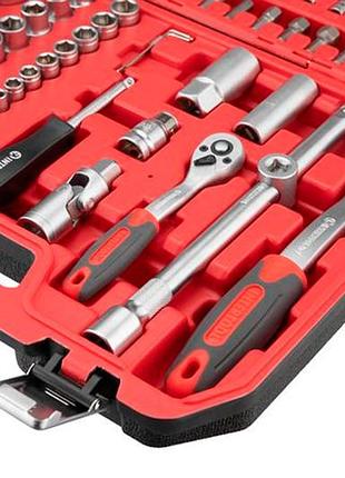 Набор инструмента intertool 1/4" x 1/2" x 94ед red (et-9094) 9