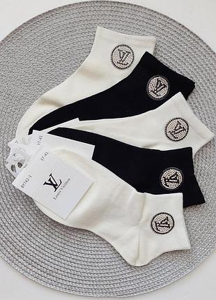 5 пар женские укороченные носки с камушками под бренд 36-41 р
.ассорти