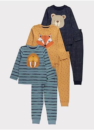 Піжама на хлопчика зі звірятами  george 1,5-2, 2-3, 3-4, 5-6 р