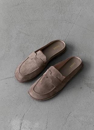 Замшевые сабо