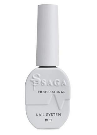 Saga professional закрепитель для гель лака без липкого слоя top titanium, 10 мл