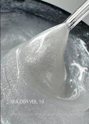 Saga professional гель для наращивания builder gel veil no19, 15 мл