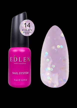 14 water acrygel glitter edlen 9 мл