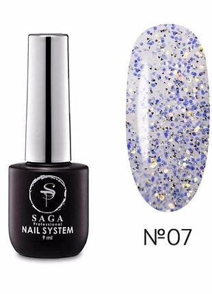 07 saga professional закрепитель для гель лака топ crush, 9мл