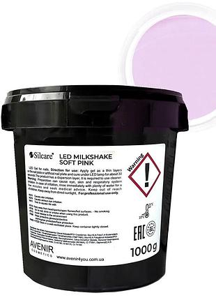 Камуфлюючий гель silcare milkshake soft pink однофазний, 30 г